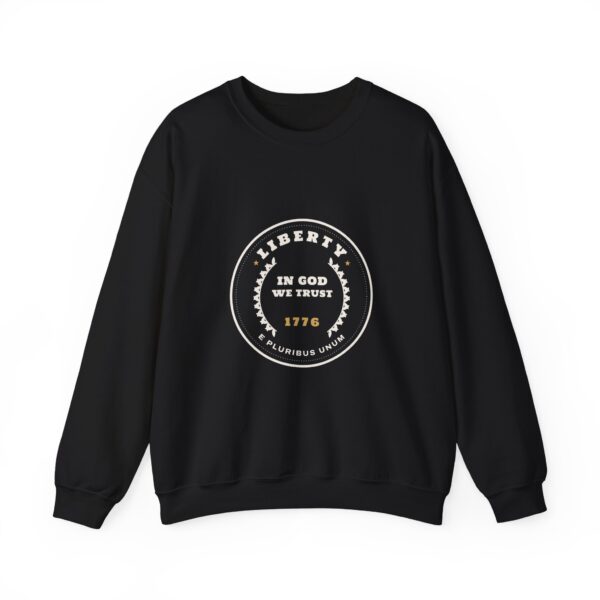 In God We Trust 1776 Coin Crewneck Sweatshirt, Black