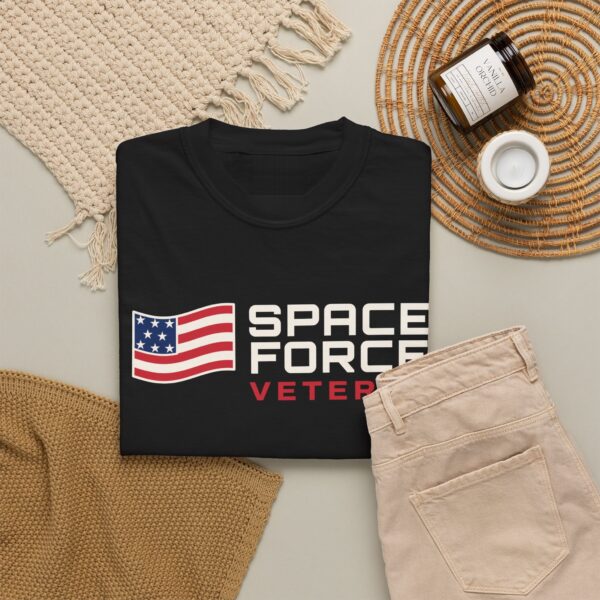 Space Force Veteran Flag Tee, Black