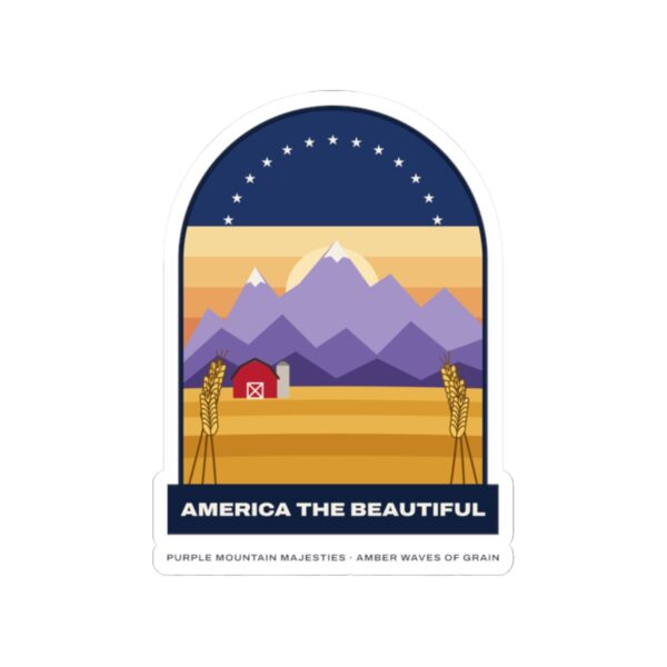 America the Beautiful Vintage Poster Sticker