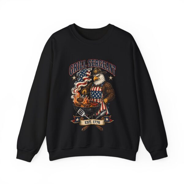 Grill Sergeant Eagle Crewneck Sweatshirt, Black