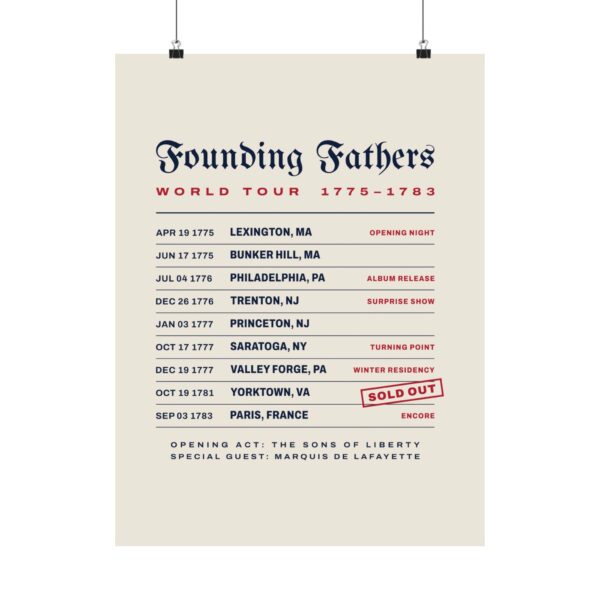 Founding Fathers World Tour '76 Poster