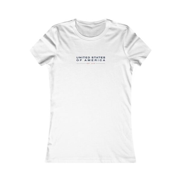 United States of America Est. 1776 Women's Fitted Tee, White