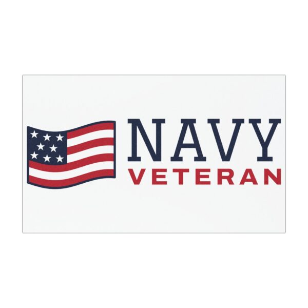 Navy Veteran Flag Car Magnet