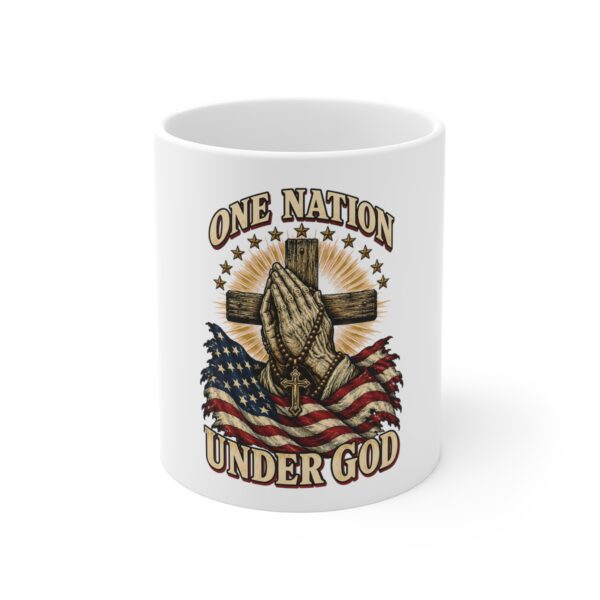 One Nation Under God Praying Hands Mug
