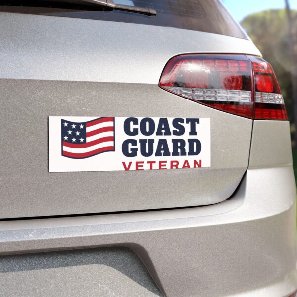Coast Guard Veteran Flag Car Magnet