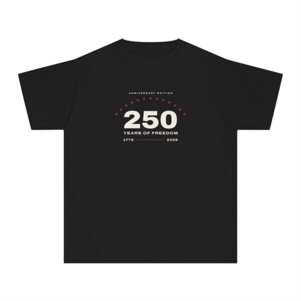 250 Years 1776-2026 Anniversary Edition Youth Garment-Dyed Tee, Pepper
