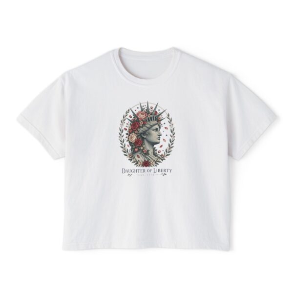 Daughter of Liberty Women's Boxy T-Shirt, White