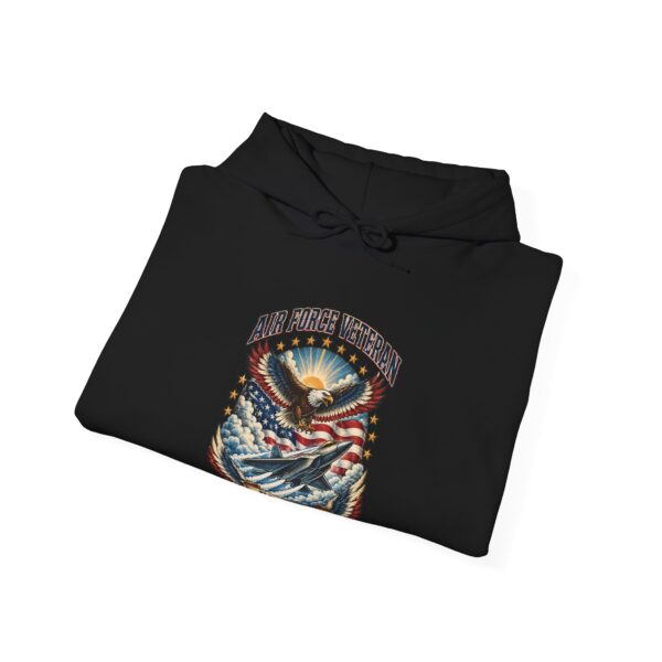 Air Force Veteran Eagle & Jet Hoodie, Black