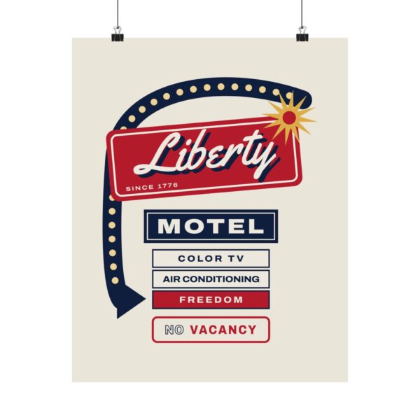 Liberty Motel Retro Americana Poster