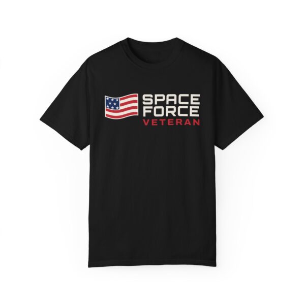 Space Force Veteran Flag Tee, Black