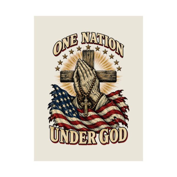 One Nation Under God Praying Hands Poster