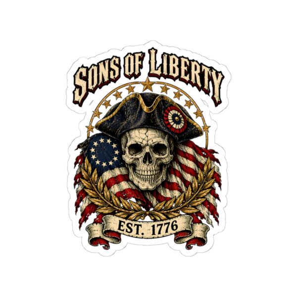 Sons of Liberty Skull Sticker