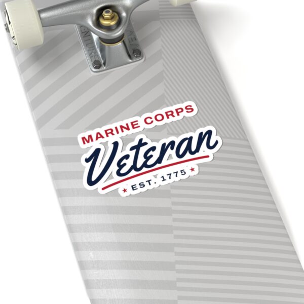 Marines Veteran Script Sticker