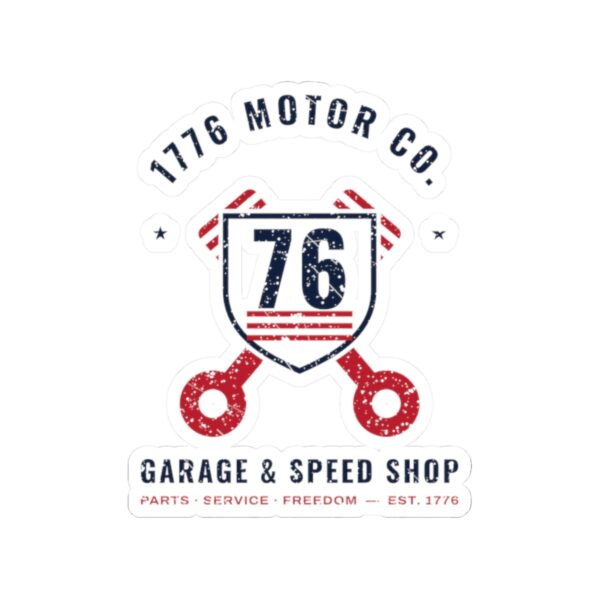 1776 Motor Co. Garage & Speed Shop Sticker