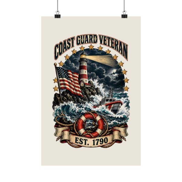 Coast Guard Veteran Lighthouse Poster