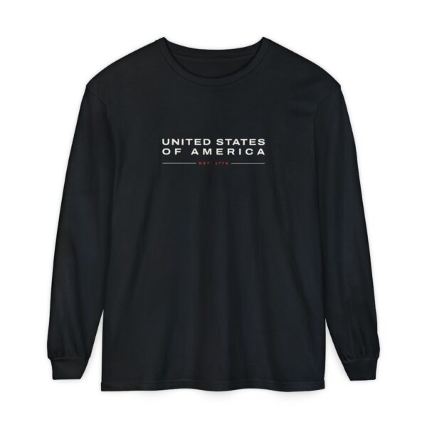 United States of America Est. 1776 Long Sleeve Tee, Black
