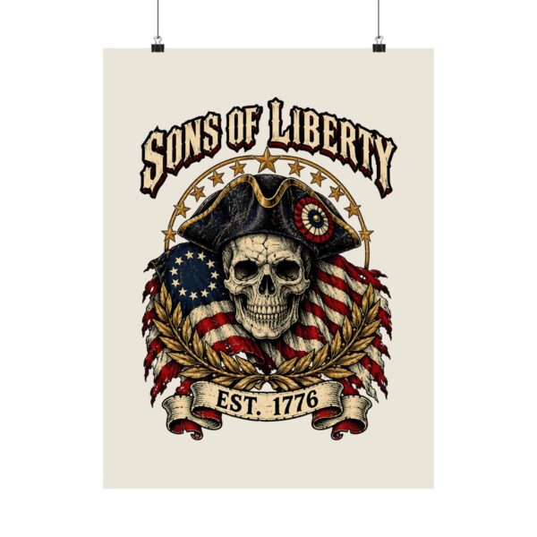 Sons of Liberty Skull Poster
