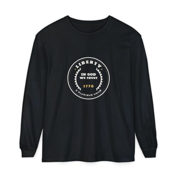 In God We Trust 1776 Coin Long Sleeve Tee, Black