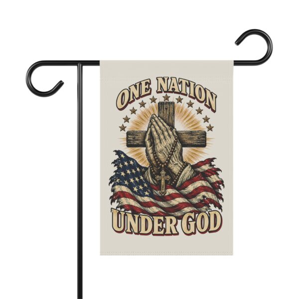 One Nation Under God Praying Hands Garden Flag