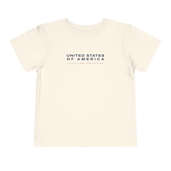 United States of America Est. 1776 Toddler Tee, Black