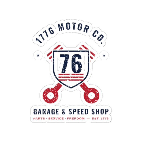 1776 Motor Co. Garage & Speed Shop Sticker