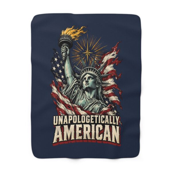 Unapologetically American Lady Liberty Sherpa Fleece Blanket