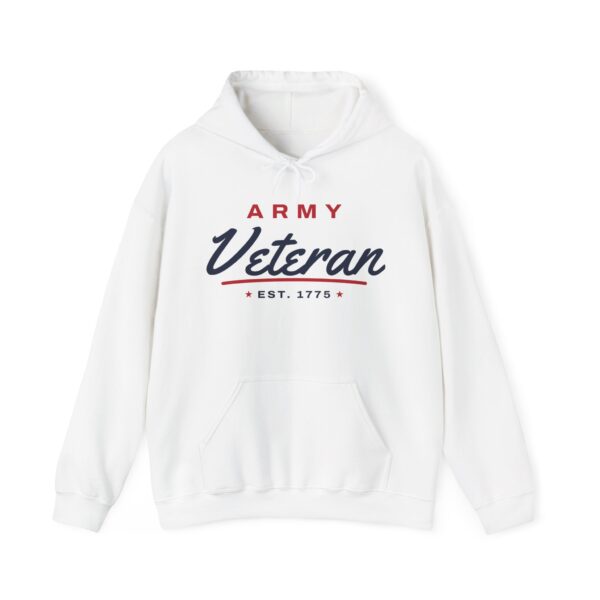 Army Veteran Script Hoodie, White