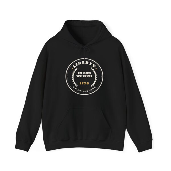 In God We Trust 1776 Coin Hoodie, Black