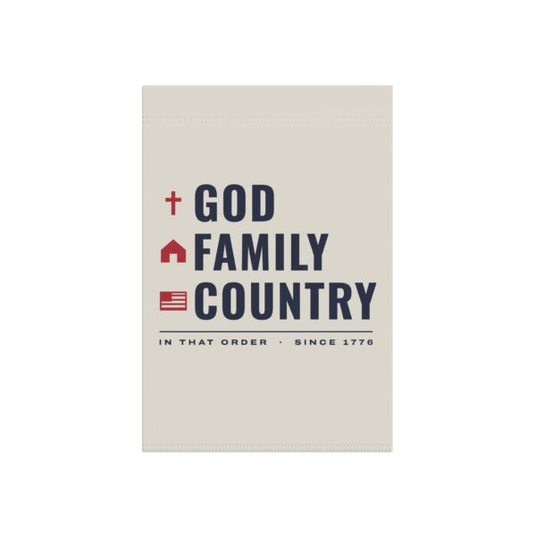 God Family Country Garden Flag