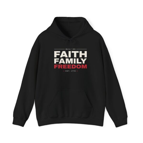 Faith Family Freedom Hoodie, Black