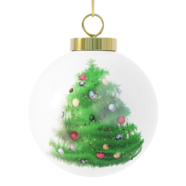Navy Veteran Anchors Aweigh Globe Christmas Ornament