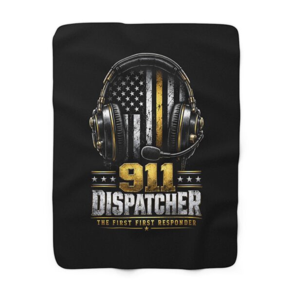 911 Dispatcher Sherpa Fleece Blanket