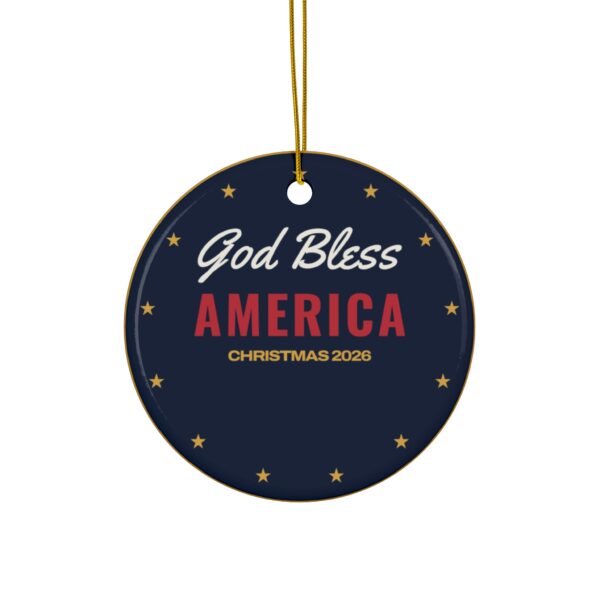 God Bless America Christmas 2026 Christmas Ornament