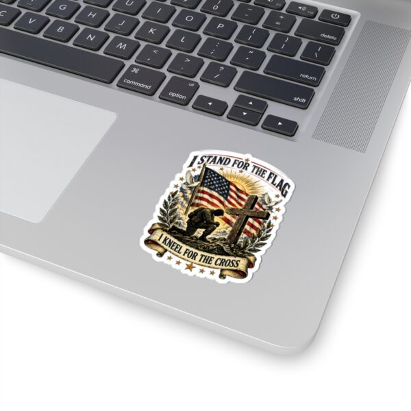 I Stand for the Flag, I Kneel for the Cross Sticker