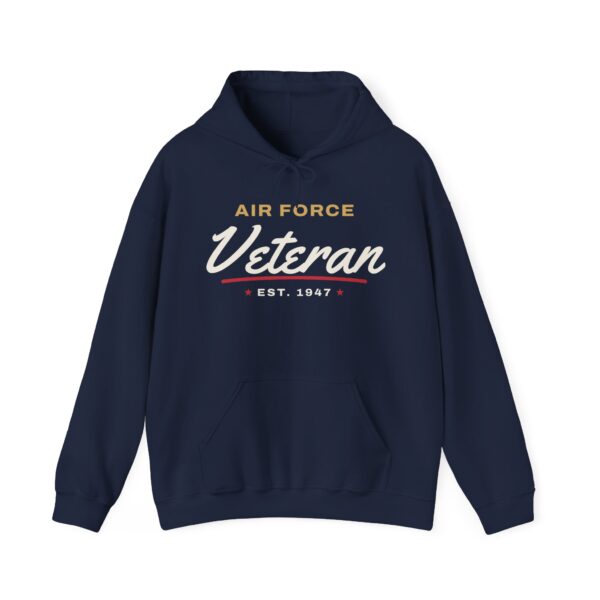 Air Force Veteran Script Hoodie, Navy