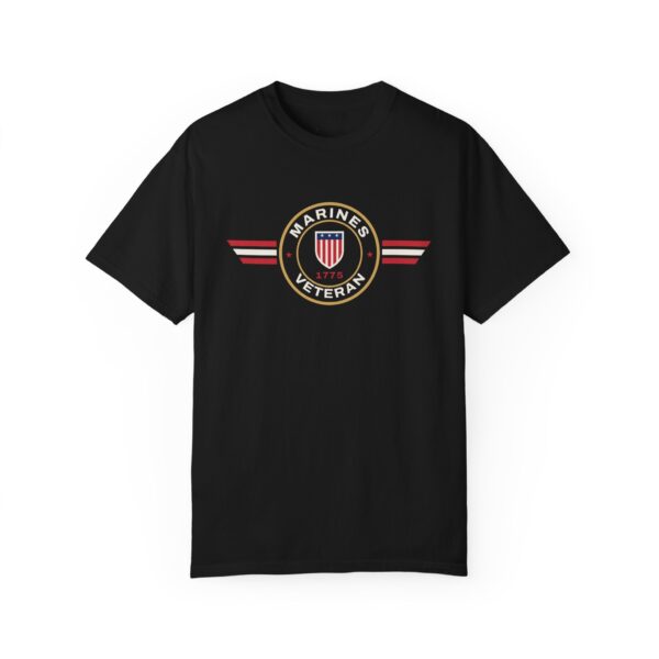 Marines Veteran Patch Tee, Black
