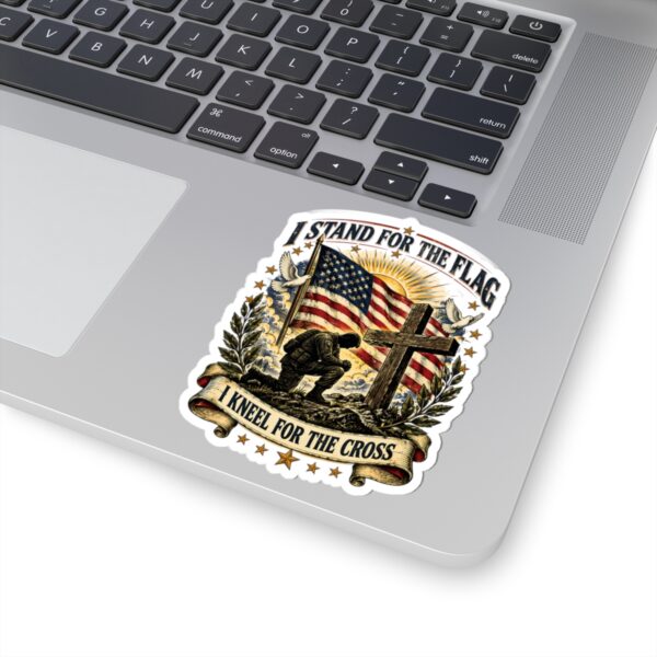 I Stand for the Flag, I Kneel for the Cross Sticker