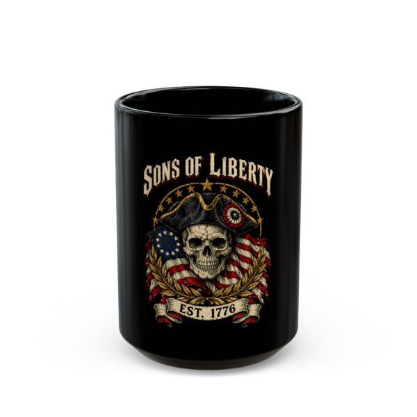 Sons of Liberty Skull Black Mug
