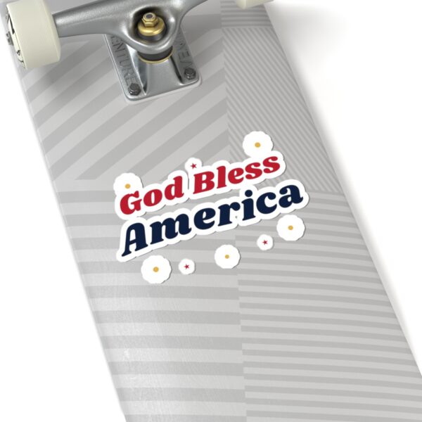 God Bless America Groovy Daisy Sticker