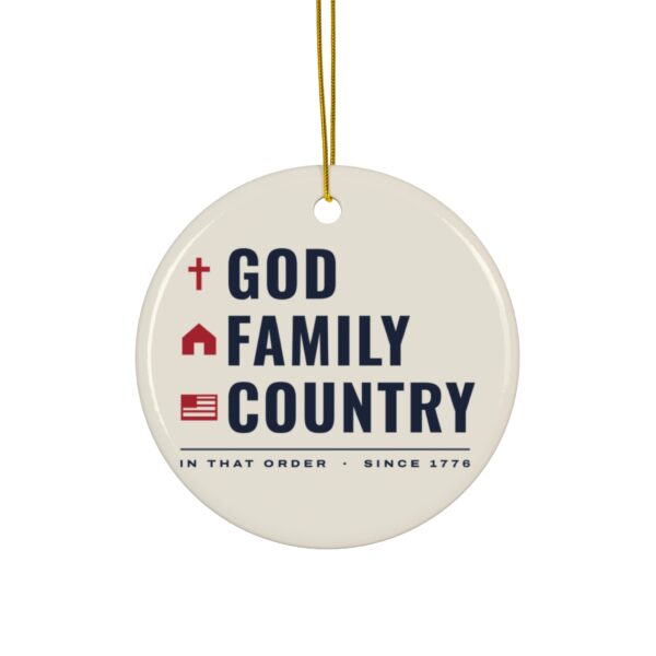 God Family Country Christmas Ornament