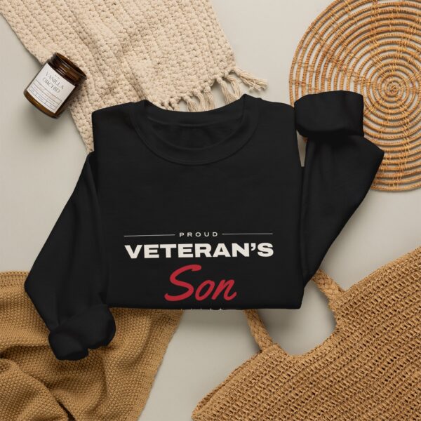 Proud Veteran's Son Crewneck Sweatshirt, Black