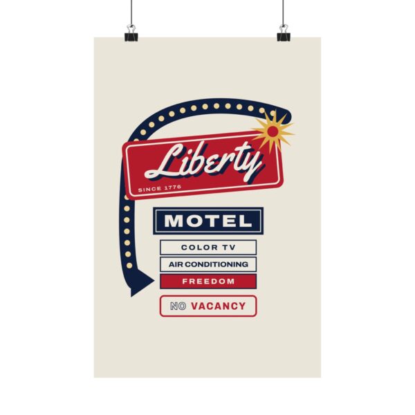 Liberty Motel Retro Americana Poster