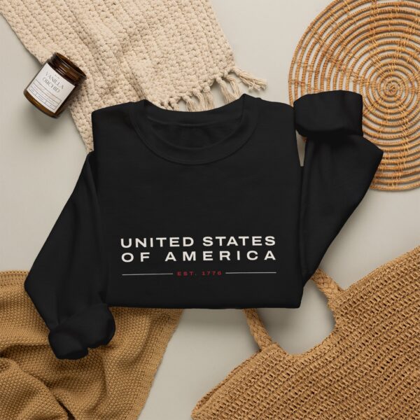 United States of America Est. 1776 Crewneck Sweatshirt, Black