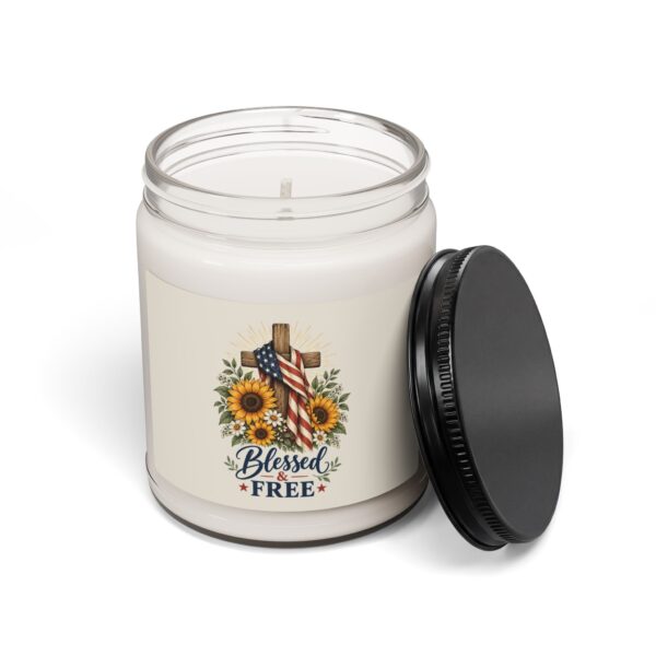 Blessed & Free Sunflower Cross Soy Candle