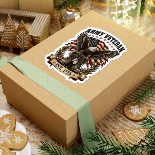 Army Veteran Eagle & Boots Sticker