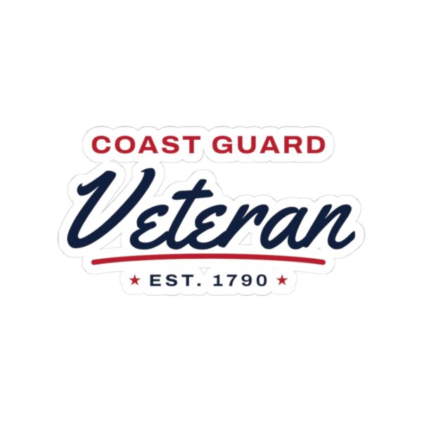 Coast Guard Veteran Script Sticker