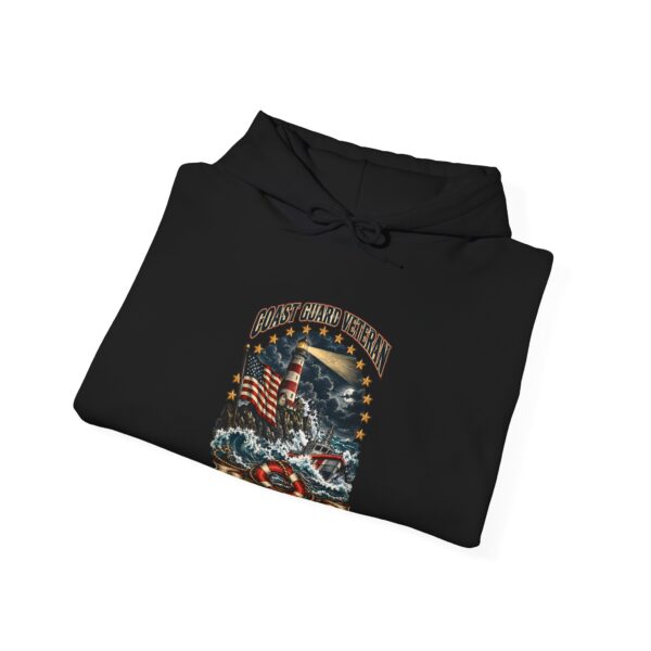Coast Guard Veteran Lighthouse Hoodie, Black