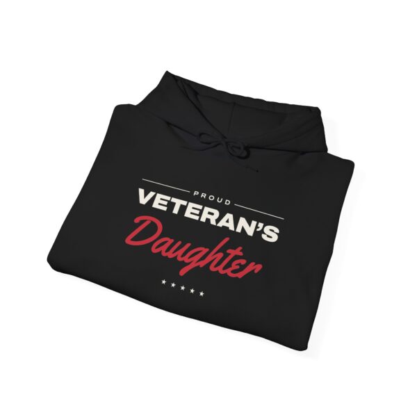 Proud Veteran's Daughter Hoodie, Black