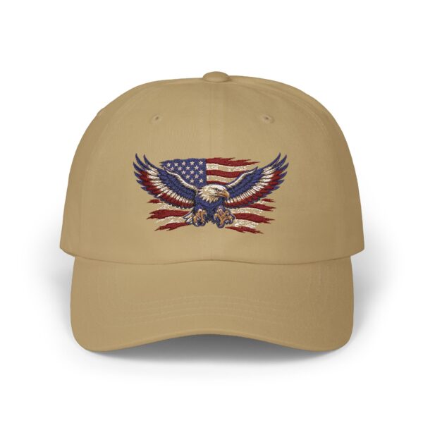 American Eagle Flag Dad Hat, Khaki