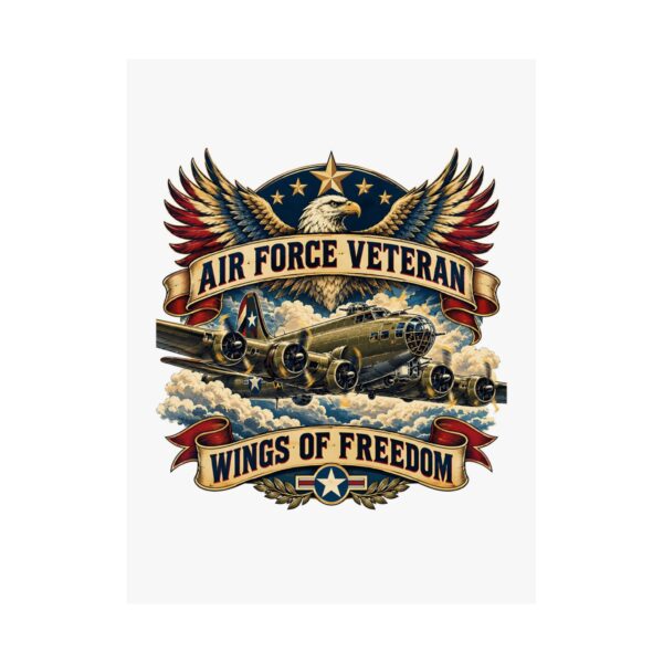 Air Force Veteran Wings of Freedom Poster